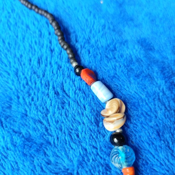 Vintage Crazy Art Glass Mixed Wood Beaded Colorful 18" Twist Swirl Necklace - Picture 4 of 8